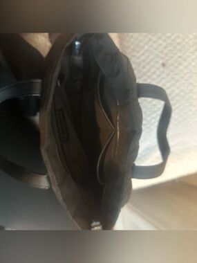 INC International Concepts Black Laptop Tote with Top Handles